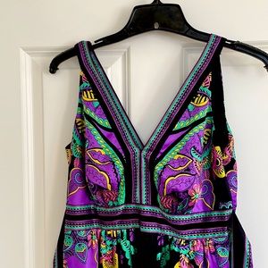 Multicolor satin dress size 4